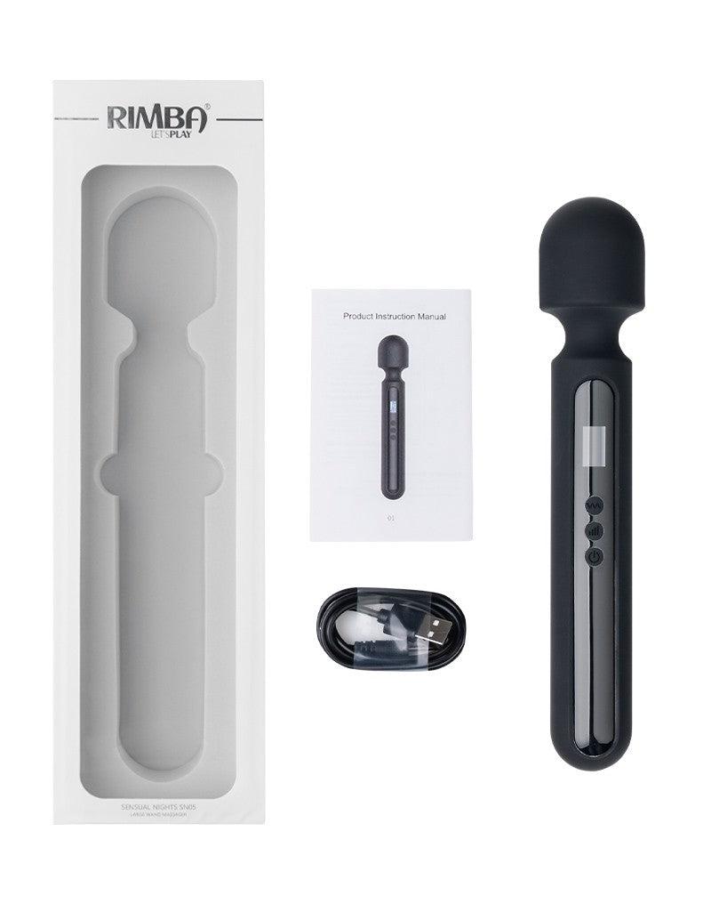 Rimba - Sensual Nights SN05 - Grote Wand Vibrator - Massager - Zwart
