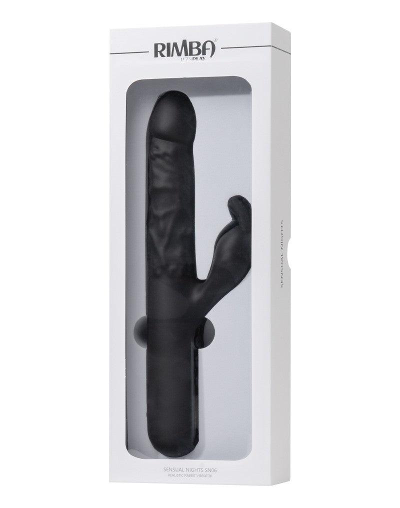 Rimba - Sensual Nights SN06 - Realistische Rabbit Vibrator - Zwart