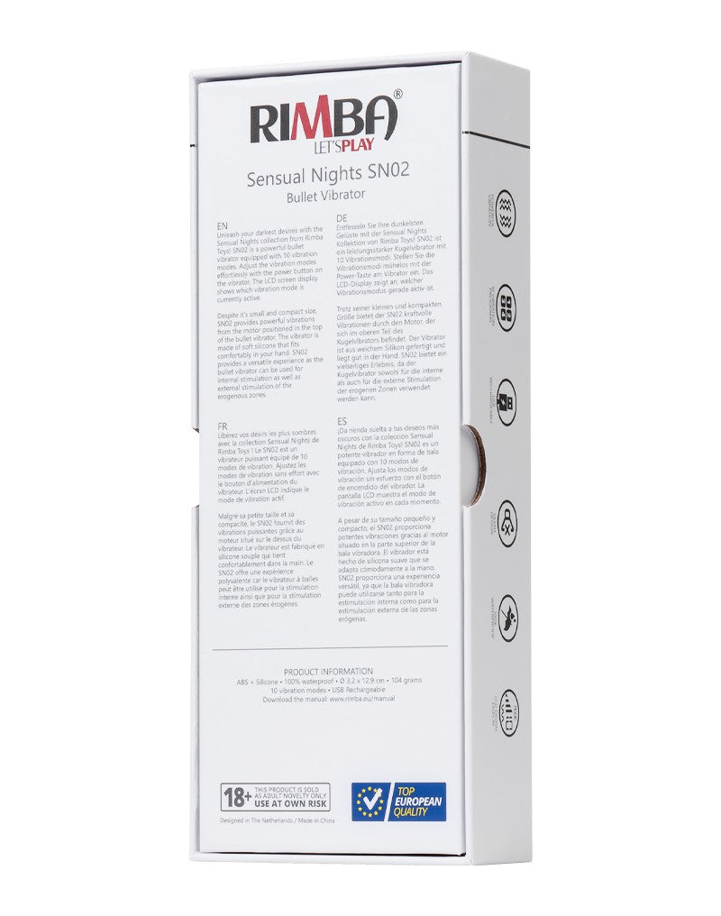 Rimba - Sensual nights SN02 - Bullet Vibrator - Zwart