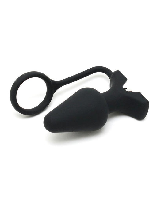 Rimba - Siliconen Buttplug met Cockring en One Speed Bullet Vibrator - Ø 4.4 cm