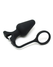 Rimba - Siliconen Buttplug met Cockring en One Speed Bullet Vibrator - Ø 4.4 cm