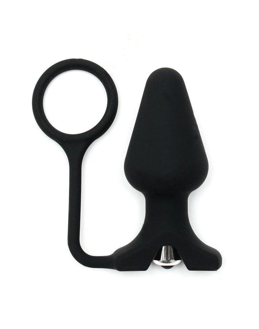 Rimba - Siliconen Buttplug met Cockring en One Speed Bullet Vibrator - Ø 4.4 cm