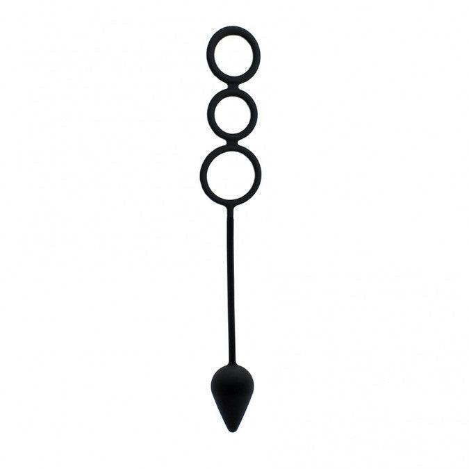 Rimba - Siliconen Cockring Met Buttplug Ø 46 mm
