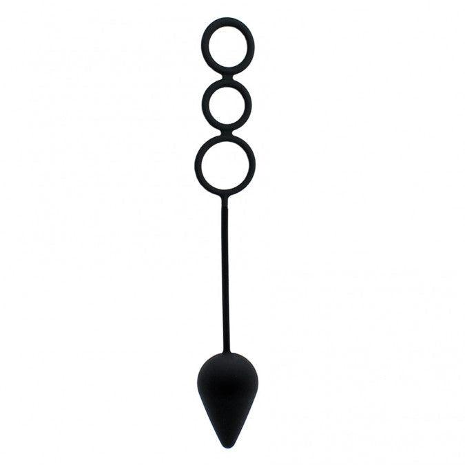 Rimba - Siliconen Cockring Met Buttplug Ø 46 mm