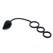 Rimba - Siliconen Cockring Met Buttplug Ø 46 mm