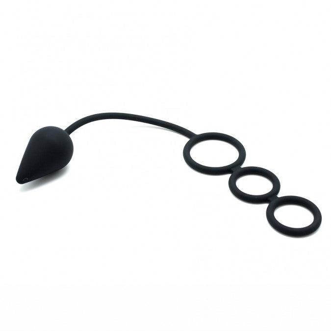 Rimba - Siliconen Cockring Met Buttplug Ø 46 mm