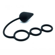 Rimba - Siliconen Cockring Met Buttplug Ø 46 mm