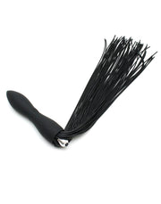 Rimba - Siliconen Flogger Zweep Met Vibrerende Dildo