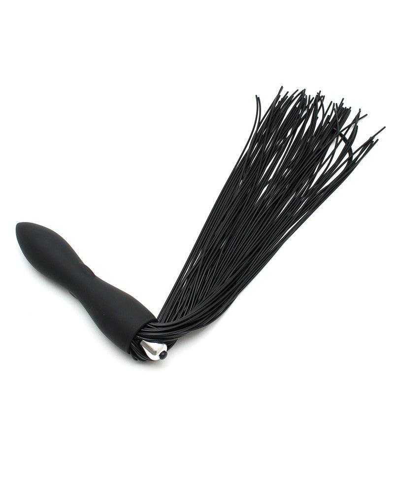 Rimba - Siliconen Flogger Zweep Met Vibrerende Dildo
