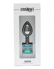 Rimba - Sofia - Metalen Buttplug Met Kristal - Blauw