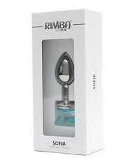 Rimba - Sofia - Metalen Buttplug Met Kristal - Blauw