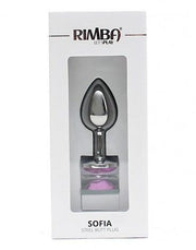 Rimba - Sofia - Metalen Buttplug Met Kristal - Roze