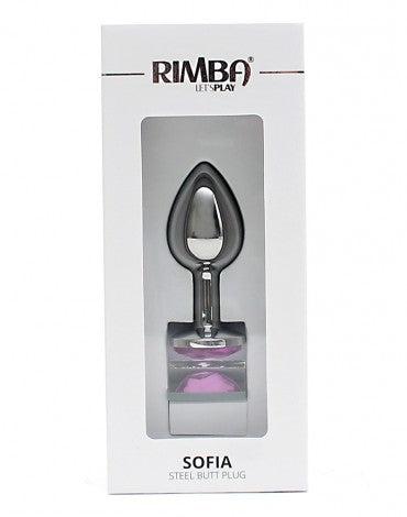 Rimba - Sofia - Metalen Buttplug Met Kristal - Roze