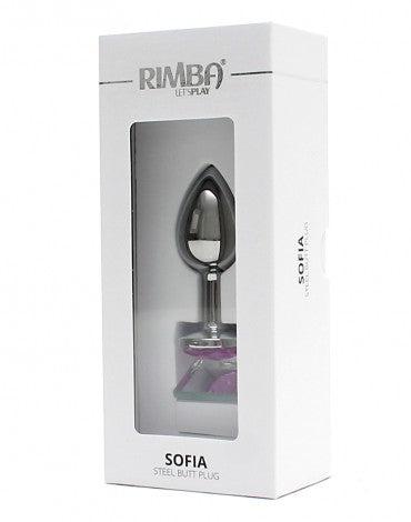 Rimba - Sofia - Metalen Buttplug Met Kristal - Roze