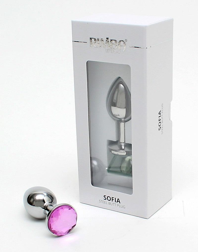 Rimba - Sofia - Metalen Buttplug Met Kristal - Roze