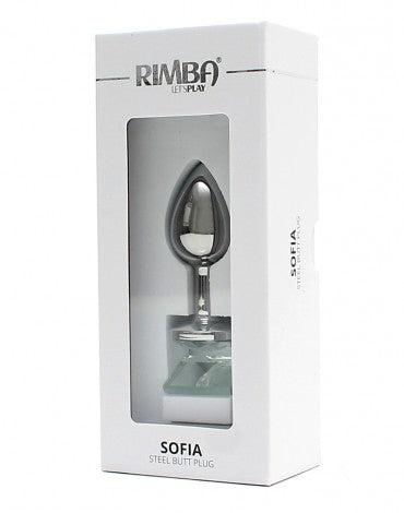 Rimba - Sofia - Metalen Buttplug Met Kristal - Wit