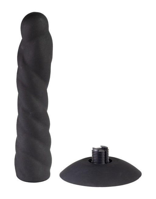 Rimba - Strap On Dildo - Verwisselbare Siliconen Dildo voor Strap-on met Zuignap - Zwart