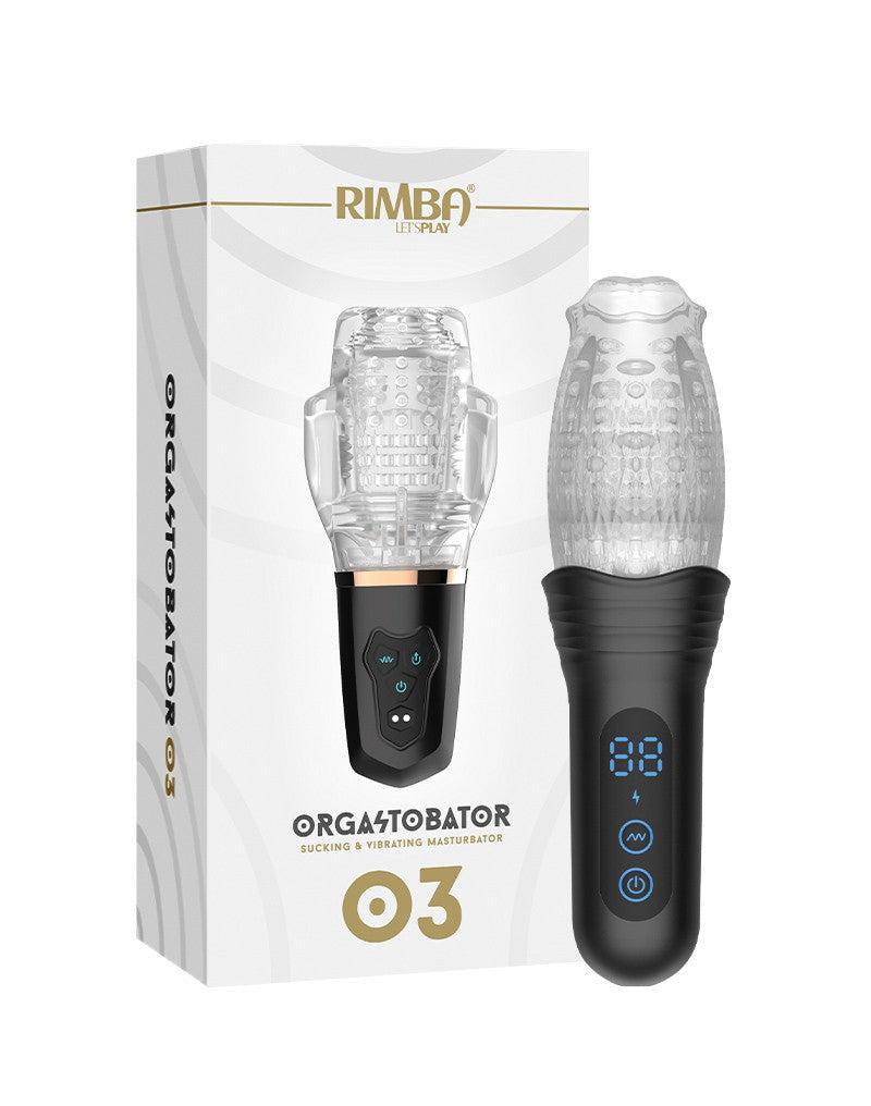 Rimba Toys - Orgastobator 03 - Automatische Masturbator - Zwart & Transparant