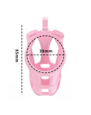 Rimba Toys - P-Cage PC01 - Kunststof Kuisheidskooi - Peniskooi - Chastity - Roze - Verkrijgbaar in 3 maten-Erotiekvoordeel.nl