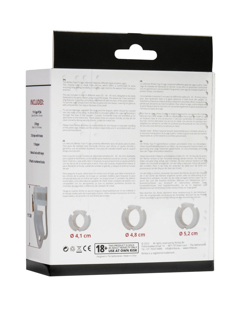Rimba Toys - P-Cage PC05 - Siliconen Kuisheidskooi - Peniskooi - Chastity - Transparant