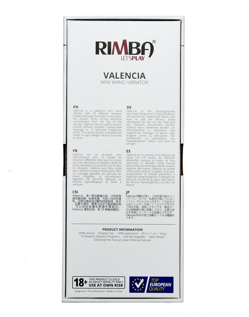Rimba - Valencia - Mini Wand Vibrator - Roze