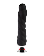 Rimba - Verwisselbare Dildo voor Strap-on - Zwart - Ø3.4 x 16 cm - 160 mm lengte - 34 mm diameter