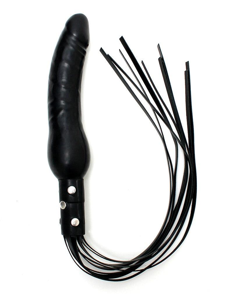 Rimba - Leren Zweep Met Siliconen Dildo
