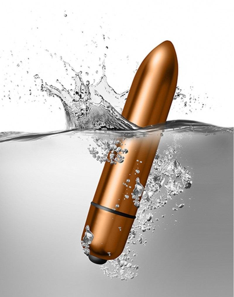 Rocks-off - Truly Dark Desires Set - Mini Vibrator Met Opzetstukken - Zwart/Goud