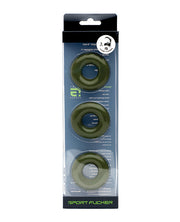 Sport Fucker - Chubby Rubber - Cockringen - 3 stuks - Legergroen