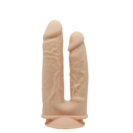SILEXD - Vibrerende Dubbele Penetratie Dildo - Met Afstandsbediening - Lichte Huidskleur-Erotiekvoordeel.nl
