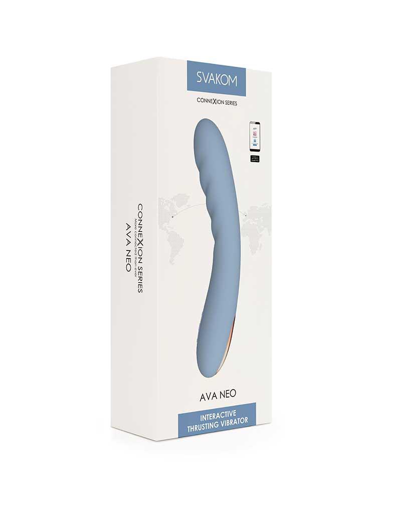 Svakom - Ava Neo - Stotende Vibrator - Thrusting Vibrator - Met App Control - Lichtblauw