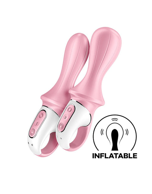 Satisfyer - Air Pump Booty 5+ - Opblaasbare Anaal Vibrator - Met App Control - Roze
