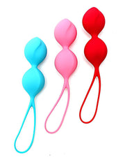 Satisfyer - Bekkenbodem Trainer Kegel Balls Set Van 3 - Rood - Roze - Blauw - gevorderd