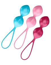 Satisfyer - Bekkenbodem Trainer Kegel Balls Set Van 3 - Rood - Roze - Blauw - gevorderd