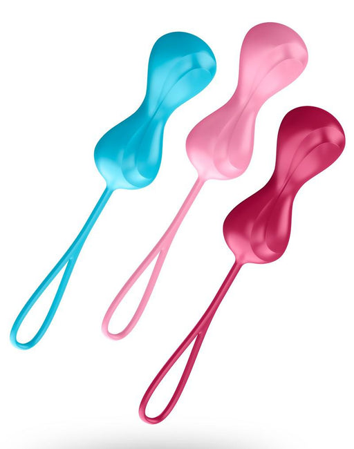 Satisfyer - Bekkenbodem Trainer Kegel Balls Set Van 3 - Rood - Roze - Blauw - Medium