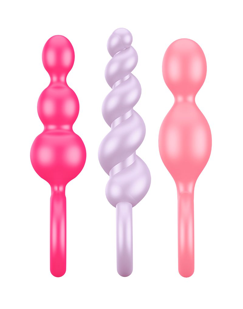 Satisfyer - Booty Call - Anaal Plugs - Set Van 3 - Roze/Lila/Fuchsia
