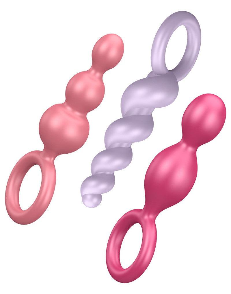 Satisfyer - Booty Call - Anaal Plugs - Set Van 3 - Roze/Lila/Fuchsia