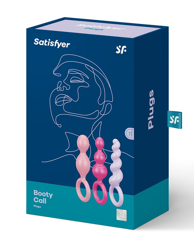 Satisfyer - Booty Call - Anaal Plugs - Set Van 3 - Roze/Lila/Fuchsia