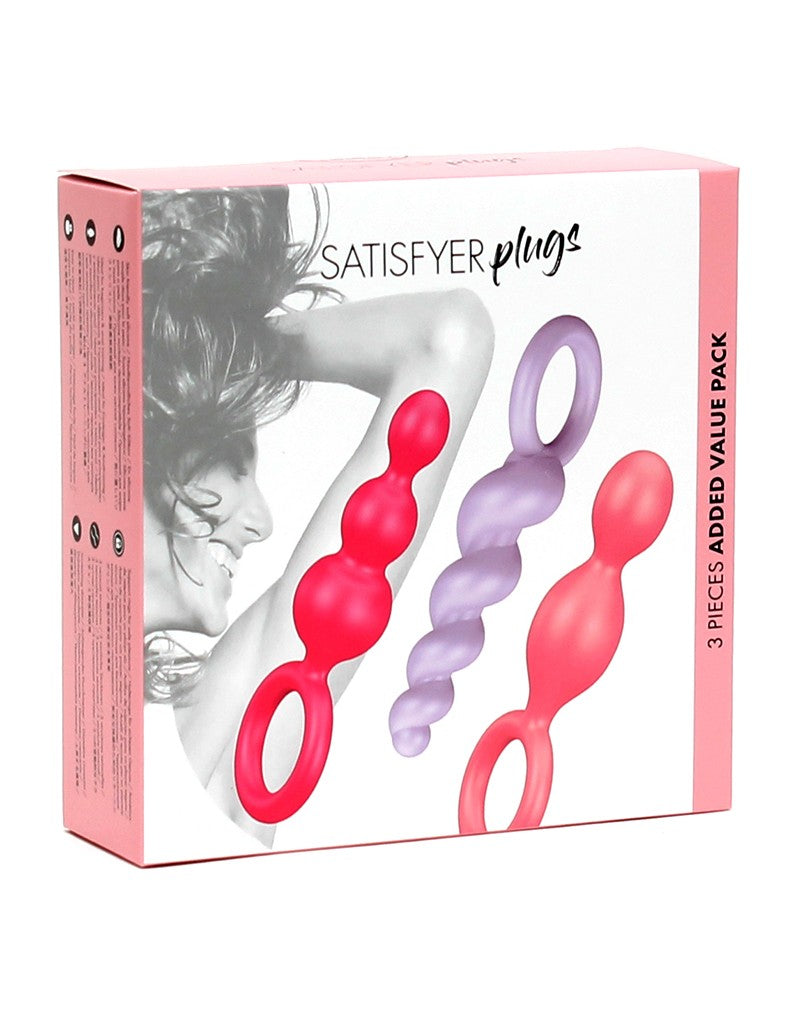 Satisfyer - Booty Call - Anaal Plugs - Set Van 3 - Roze/Lila/Fuchsia