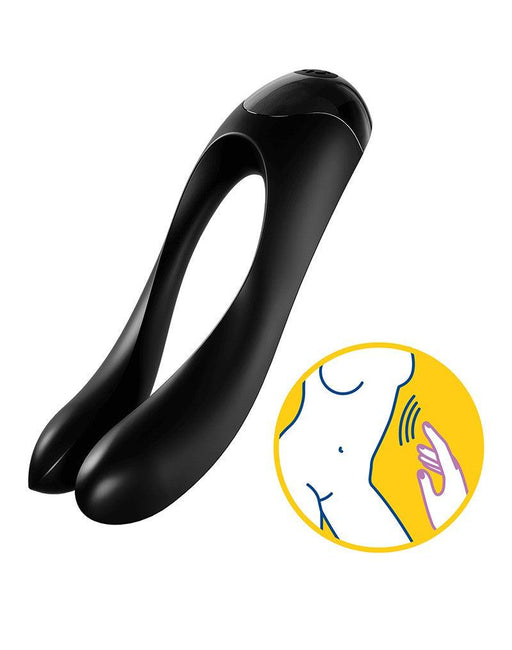 Satisfyer - Candy Cane Vinger Vibrator - Zwart