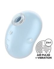 Satisfyer - Cutie Ghost - Vibrerende Luchtdruk Vibrator - 2 in 1 - Lichtblauw