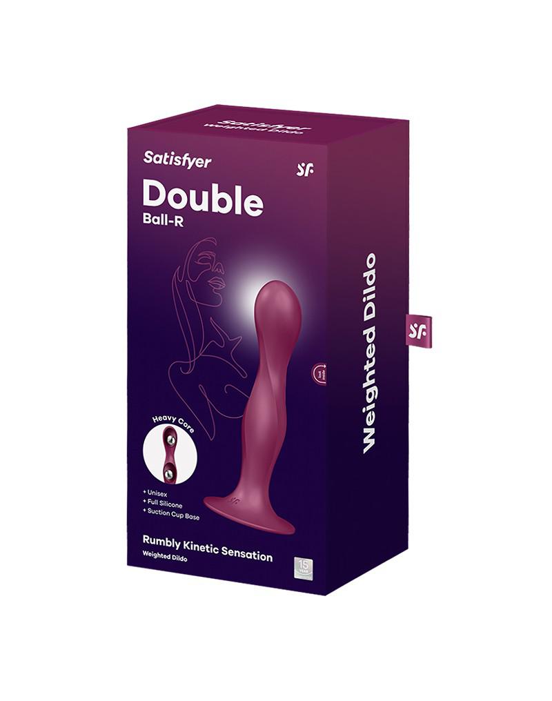 Satisfyer - Double Ball-R - Verzwaarde Dildo met Bewegende Metalen Kogels - Rood