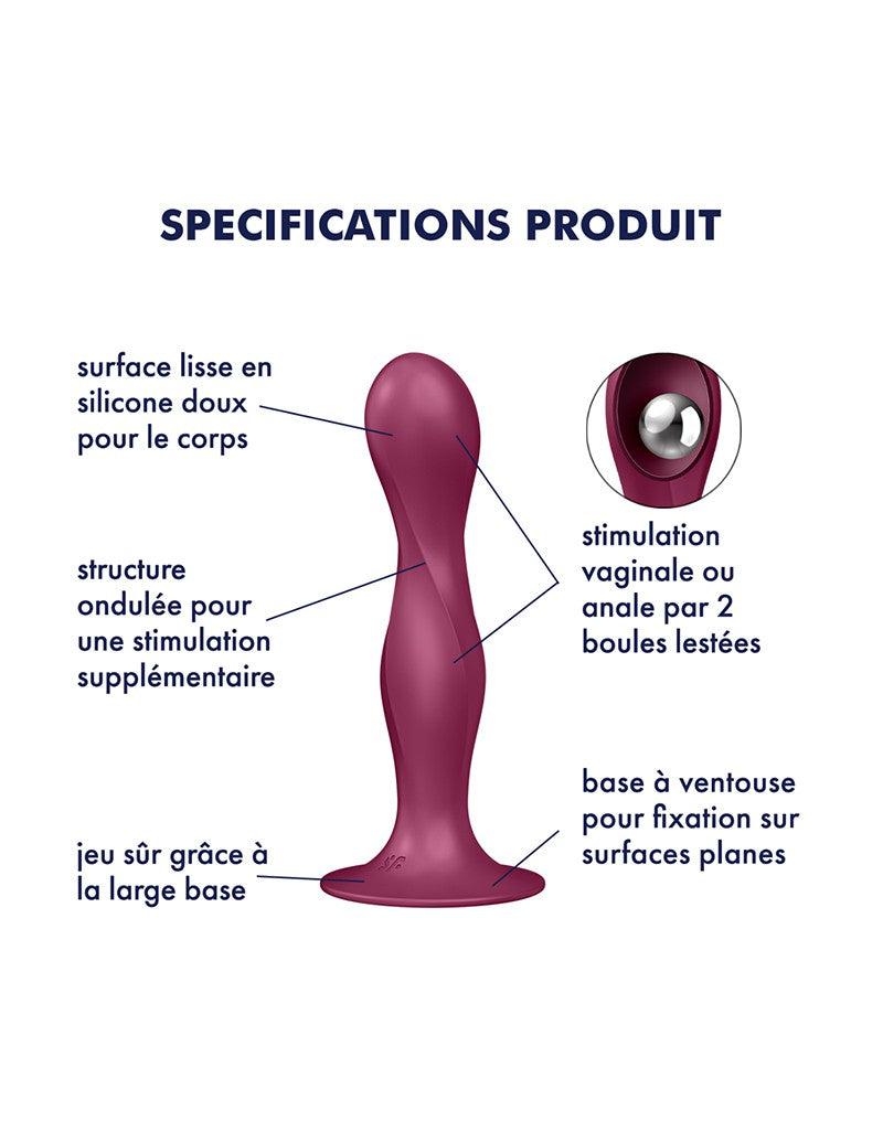 Satisfyer - Double Ball-R - Verzwaarde Dildo met Bewegende Metalen Kogels - Rood