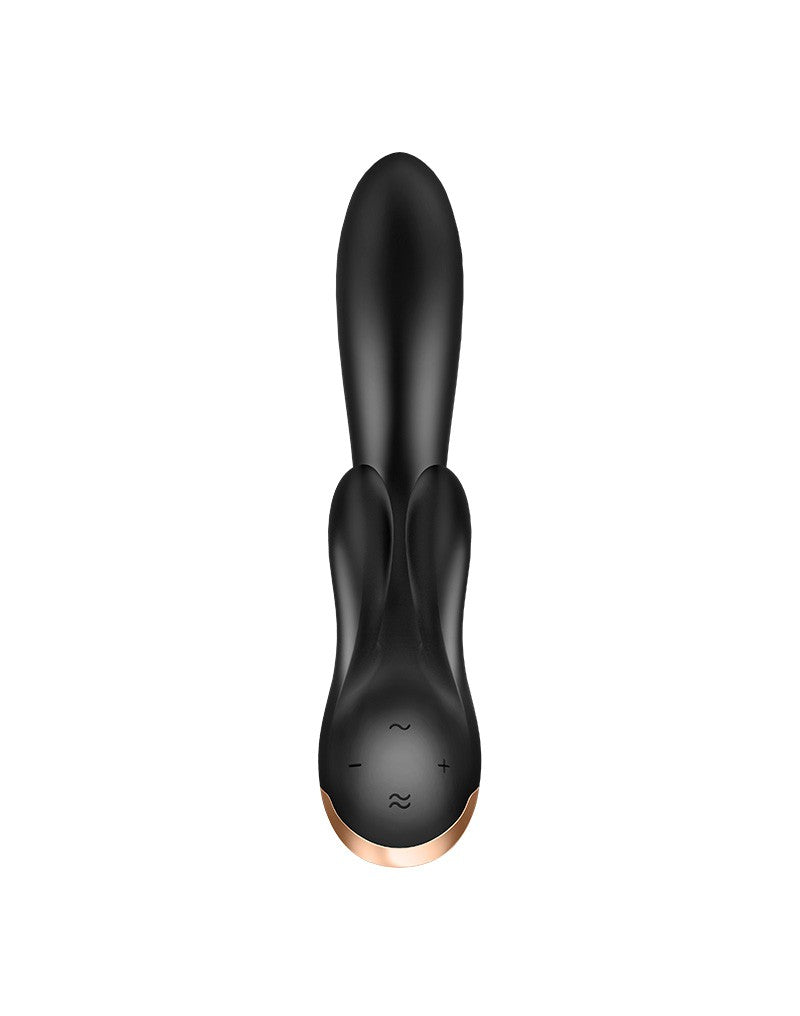 Satisfyer - Double Flex - Rabbit Vibrator - Met App Control - Zwart