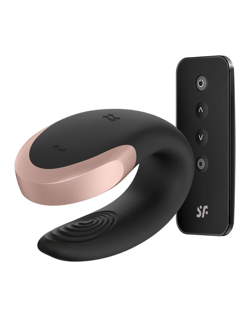 Satisfyer - Double Love - Luxe Partner Vibrator - Zwart