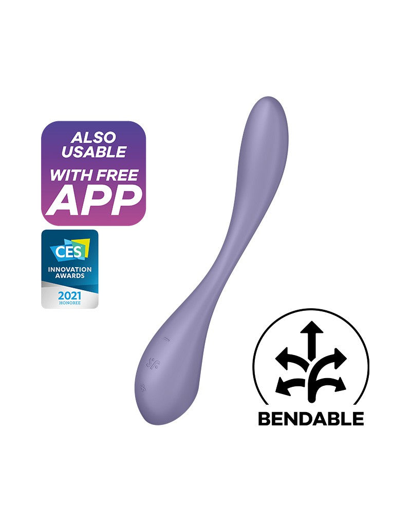 Satisfyer - G-Spot Flex 5+ - Flexibele G-Spot Vibrator - Met App Control - Lila