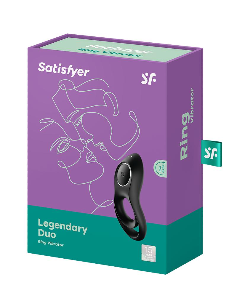 Satisfyer - Legendary Duo - Vibrerende Cockring - Zwart