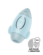 Satisfyer - Mission Control - Luchtdruk Vibrator - Lichtblauw