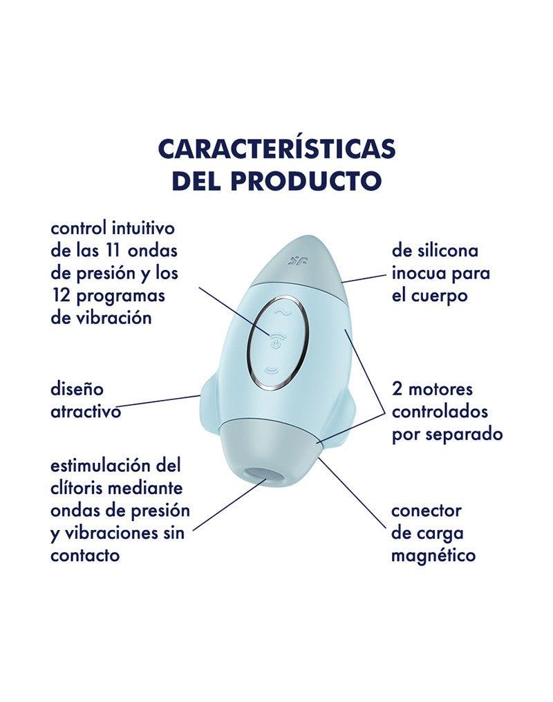 Satisfyer - Mission Control - Luchtdruk Vibrator - Lichtblauw