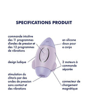 Satisfyer - Mission Control - Luchtdruk Vibrator - Lila